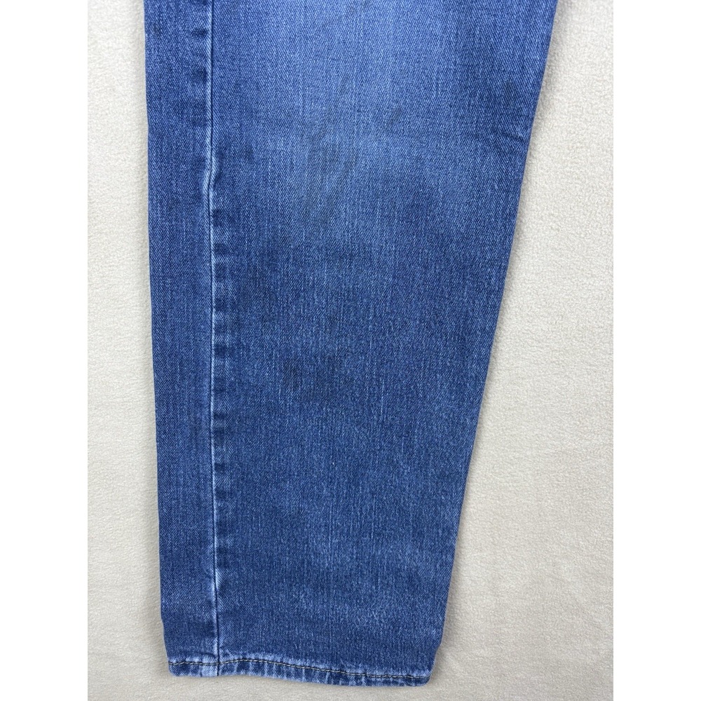 Levis 505 Mens Jeans 36x33 Straight Leg Medium Wash Distressed Workwear Pants - Picture 6 of 10
